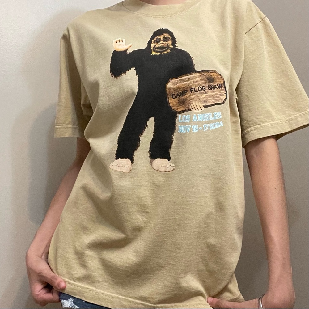 Camp Flog Gnaw Golf Wang Tan Graphic Tee
